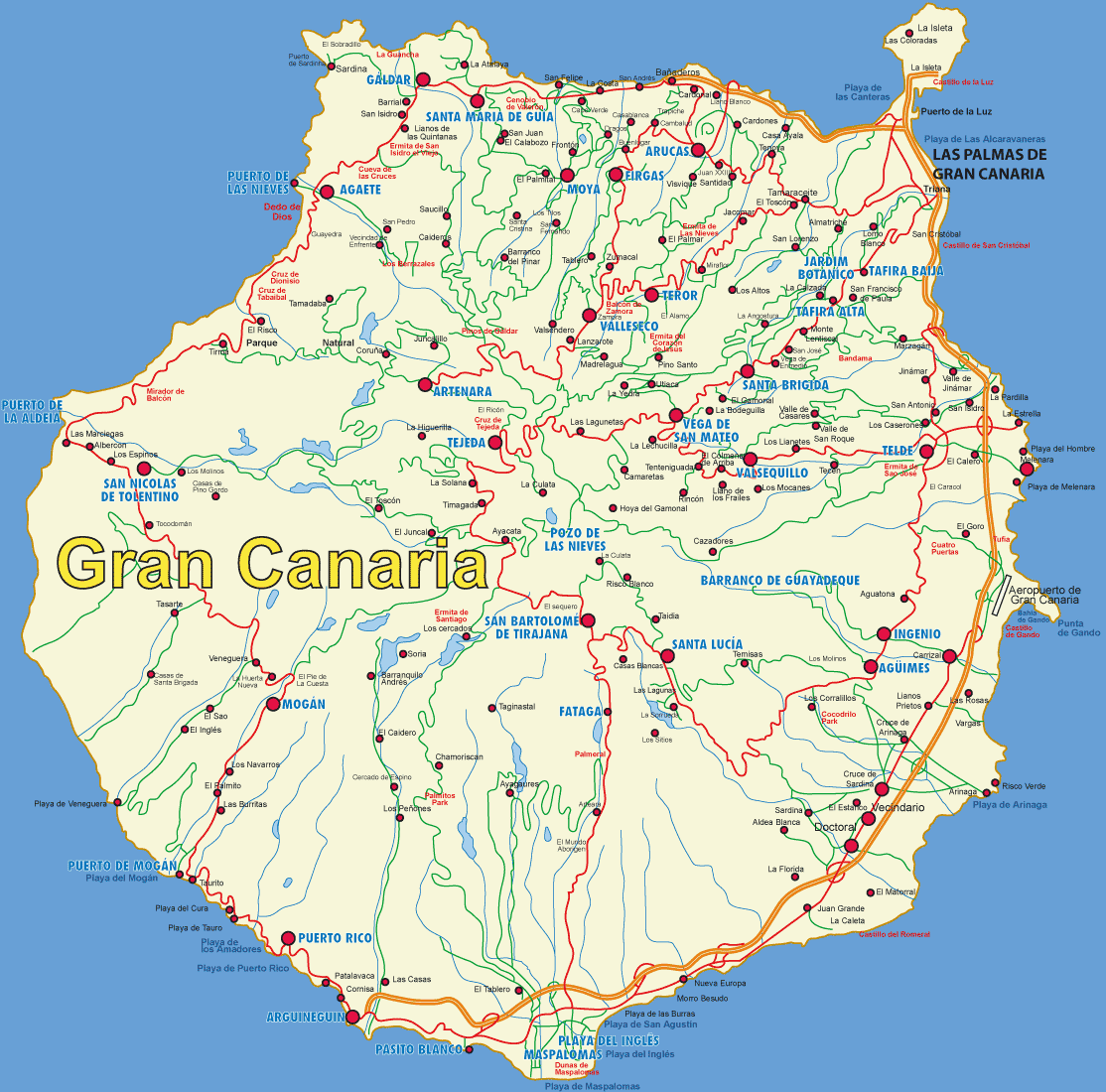 ingles kartta Gran Canaria :: GRAN CANARIA ingles kartta